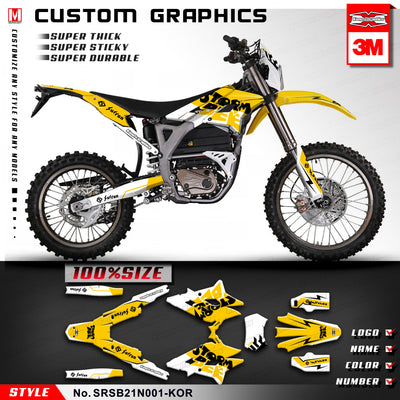 Surron Dirt Bike Graphics Custom Decal Kit for the Sur-Ron Storm Bee