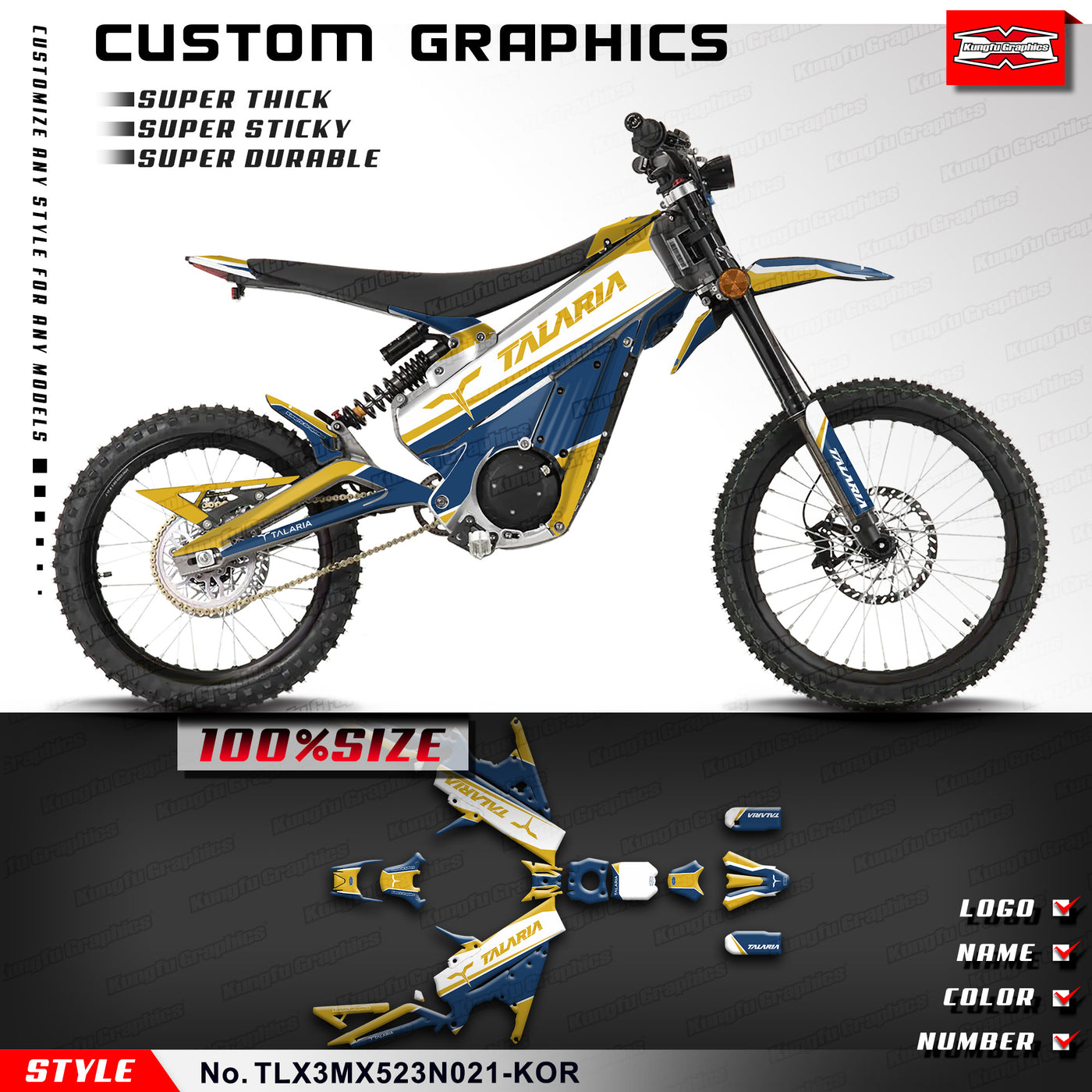 TALARIA X3 XXX Graphics Custom Decal Kit – Mokdern Cycle